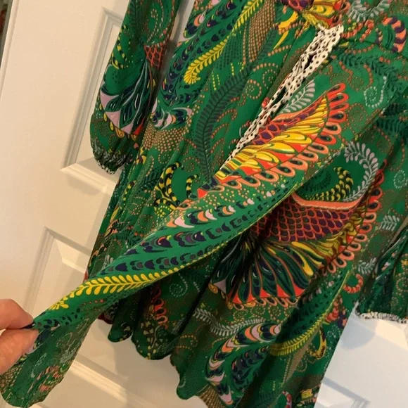 Women’s Green Maeve Long Sleeve Rayon Dress Sz 12 - Picture 7 of 7